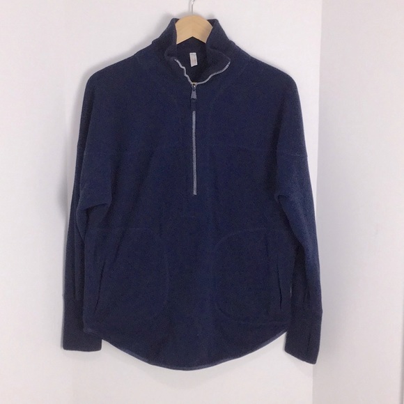 FP Movement by Free People Sweaters - Free People Movement Navy Quarter Zip Fleece Sweater